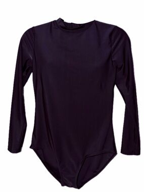 SHEIN Black Long-Sleeve One-Piece paddle Swimsuit